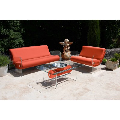 Designer-Sofa MW01 aus Acrylglas - Schaumstoffsitz - Handgefertigt in Frankreich. Designer-Sofa MW01 aus Acrylglas - Schaumstoffsitz - Handgefertigt in Frankreich.