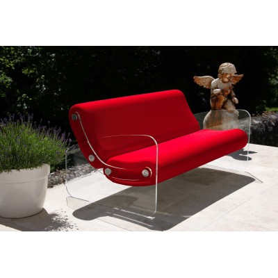 Designer-Sofa MW01 aus Acrylglas - Schaumstoffsitz - Handgefertigt in Frankreich. Designer-Sofa MW01 aus Acrylglas - Schaumstoffsitz - Handgefertigt in Frankreich.