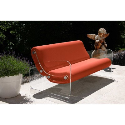 Designer-Sofa MW01 aus Acrylglas - Schaumstoffsitz - Handgefertigt in Frankreich. Designer-Sofa MW01 aus Acrylglas - Schaumstoffsitz - Handgefertigt in Frankreich.