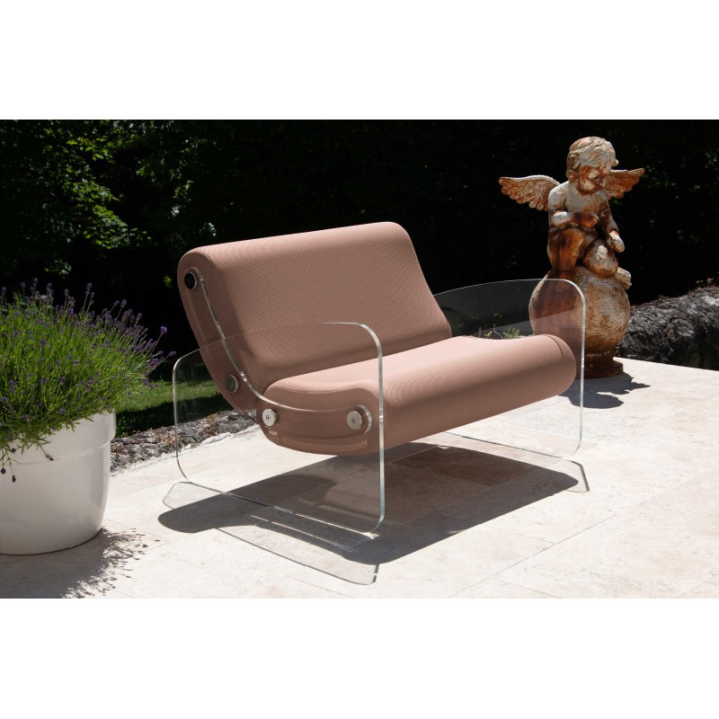 Fauteuil XL design MW03 en verre acrylique - Assise en mousse - Fait main en France.