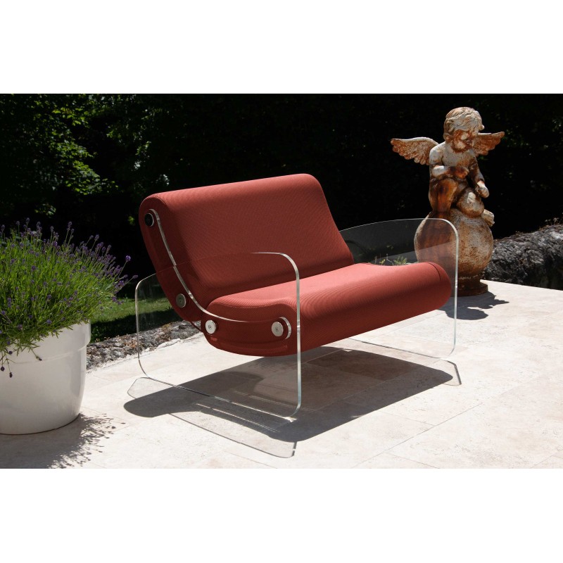 Fauteuil XL design MW03 en verre acrylique - Assise en mousse - Fait main en France. Fauteuil XL design MW03 en verre acrylique - Assise en mousse - Fait main en France.
