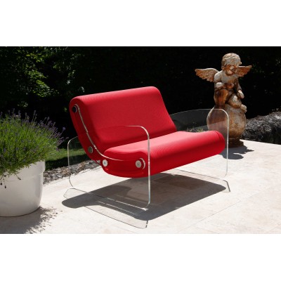 Fauteuil XL design MW03 en verre acrylique - Assise en mousse - Fait main en France. Fauteuil XL design MW03 en verre acrylique - Assise en mousse - Fait main en France.