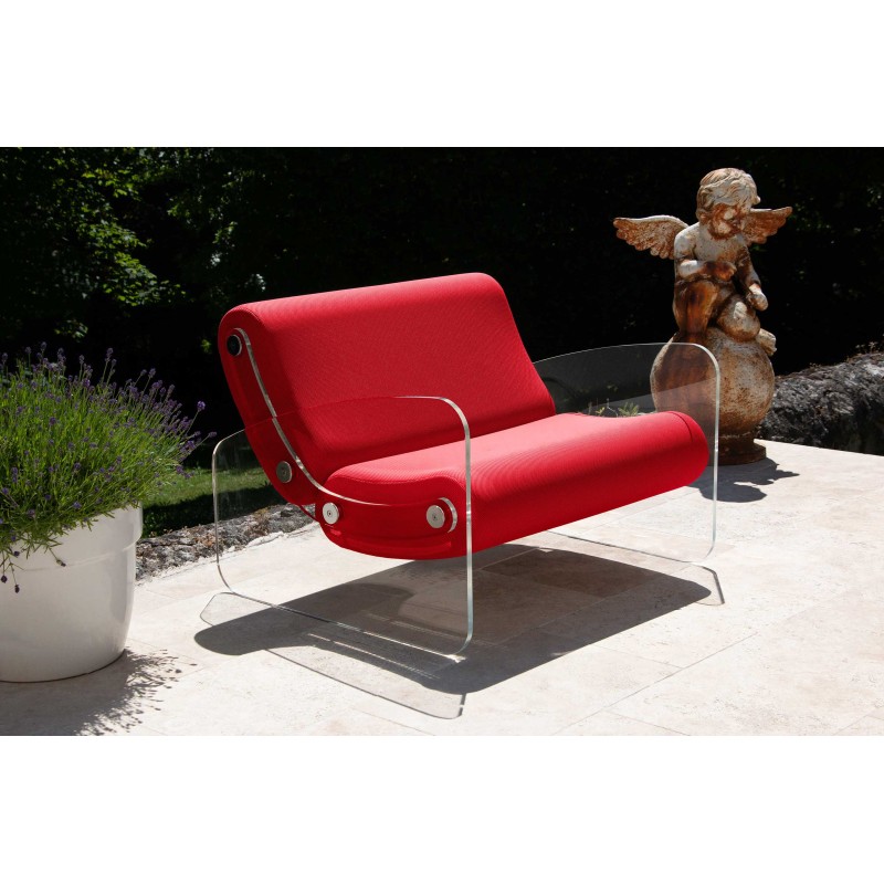 Fauteuil XL design MW03 en verre acrylique - Assise en mousse - Fait main en France. Fauteuil XL design MW03 en verre acrylique - Assise en mousse - Fait main en France.