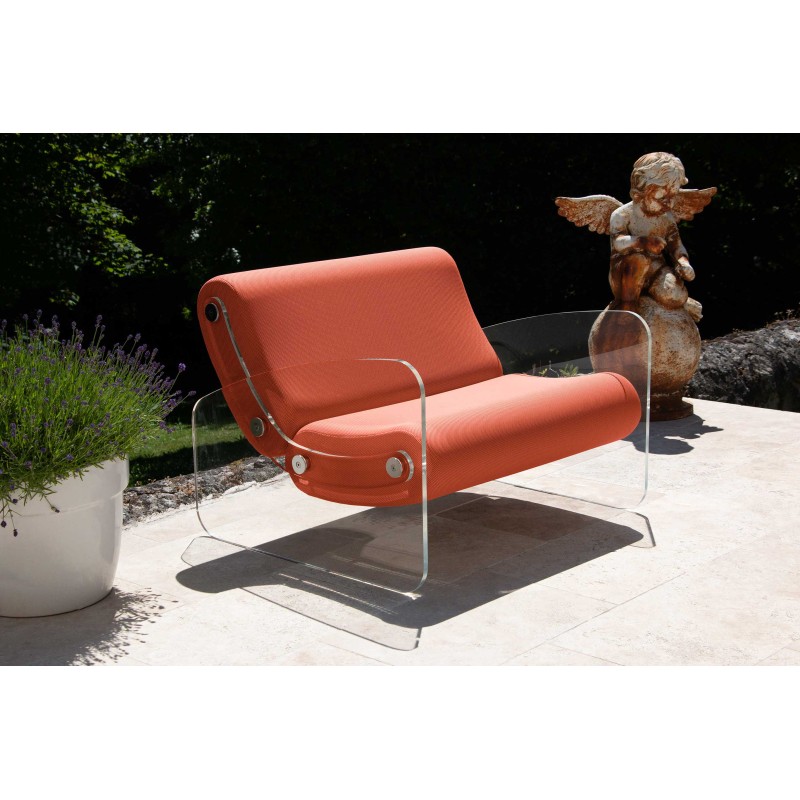 Fauteuil XL design MW03 en verre acrylique - Assise en mousse - Fait main en France. Fauteuil XL design MW03 en verre acrylique - Assise en mousse - Fait main en France.