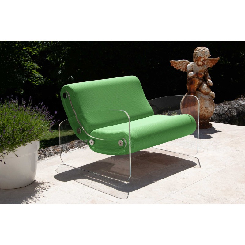 Fauteuil XL design MW03 en verre acrylique - Assise en mousse - Fait main en France. Fauteuil XL design MW03 en verre acrylique - Assise en mousse - Fait main en France.