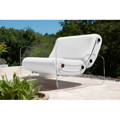Fauteuil XL design MW03 en verre acrylique - Assise en mousse - Fait main en France.