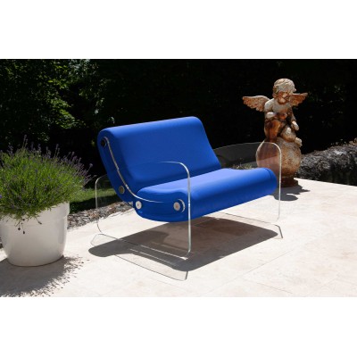 Fauteuil XL design MW03 en verre acrylique - Assise en mousse - Fait main en France. Fauteuil XL design MW03 en verre acrylique - Assise en mousse - Fait main en France.