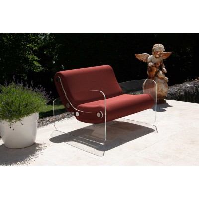 Fauteuil XL design MW03 en verre acrylique - Assise en mousse - Fait main en France. Fauteuil XL design MW03 en verre acrylique - Assise en mousse - Fait main en France.