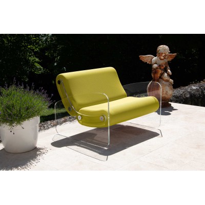 Fauteuil XL design MW03 en verre acrylique - Assise en mousse - Fait main en France. Fauteuil XL design MW03 en verre acrylique - Assise en mousse - Fait main en France.