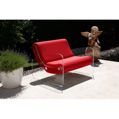 Fauteuil XL design MW03 en verre acrylique - Assise en mousse - Fait main en France. Fauteuil XL design MW03 en verre acrylique - Assise en mousse - Fait main en France.