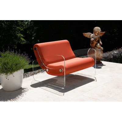 Fauteuil XL design MW03 en verre acrylique - Assise en mousse - Fait main en France. Fauteuil XL design MW03 en verre acrylique - Assise en mousse - Fait main en France.