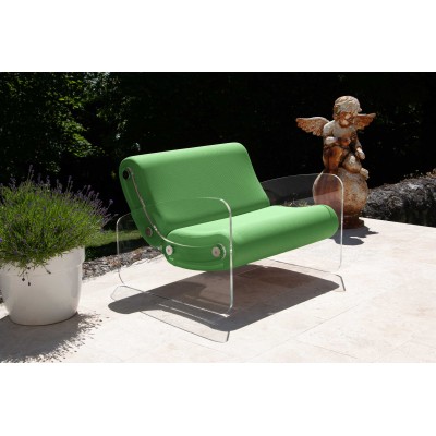 Fauteuil XL design MW03 en verre acrylique - Assise en mousse - Fait main en France. Fauteuil XL design MW03 en verre acrylique - Assise en mousse - Fait main en France.