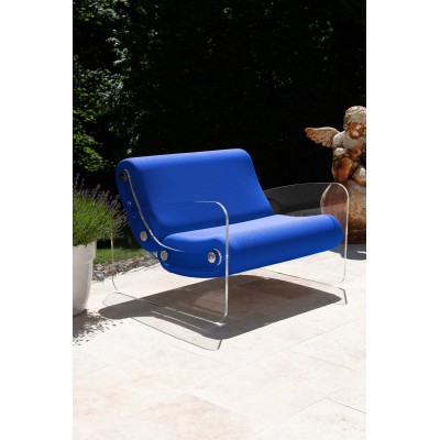 Fauteuil XL design MW03 en verre acrylique - Assise en mousse - Fait main en France. Fauteuil XL design MW03 en verre acrylique - Assise en mousse - Fait main en France.