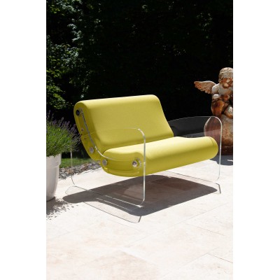 Fauteuil XL design MW03 en verre acrylique - Assise en mousse - Fait main en France. Fauteuil XL design MW03 en verre acrylique - Assise en mousse - Fait main en France.