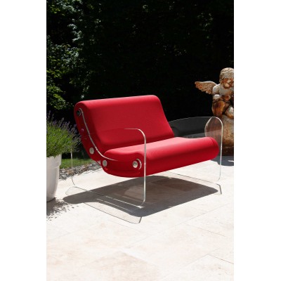 Fauteuil XL design MW03 en verre acrylique - Assise en mousse - Fait main en France. Fauteuil XL design MW03 en verre acrylique - Assise en mousse - Fait main en France.