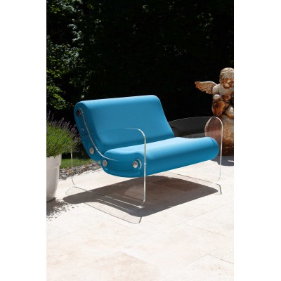 Fauteuil XL design MW03 en verre acrylique - Assise en mousse - Fait main en France. Fauteuil XL design MW03 en verre acrylique - Assise en mousse - Fait main en France.