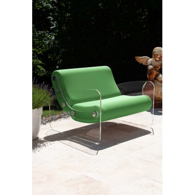 Fauteuil XL design MW03 en verre acrylique - Assise en mousse - Fait main en France. Fauteuil XL design MW03 en verre acrylique - Assise en mousse - Fait main en France.