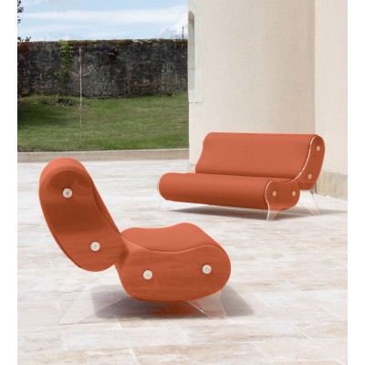 Fauteuil design MW06 en verre acrylique - Fait main en France. Fauteuil design MW06 en verre acrylique - Fait main en France.