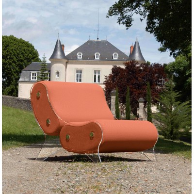 Fauteuil design MW06 en verre acrylique - Fait main en France.