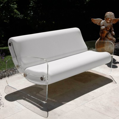 Designer-Sofa MW01 aus Acrylglas - Schaumstoffsitz - Handgefertigt in Frankreich. Designer-Sofa MW01 aus Acrylglas - Schaumstoffsitz - Handgefertigt in Frankreich.