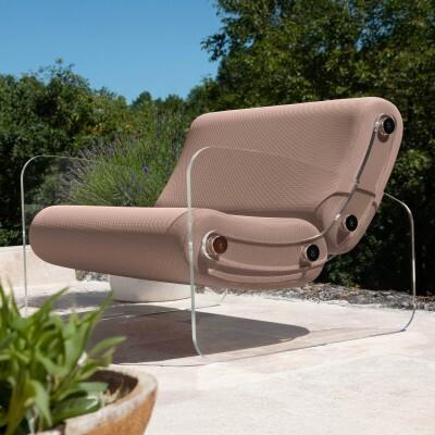 Outdoor and indoor design armchair MW03 XL - Foam seat - Handmade in France.