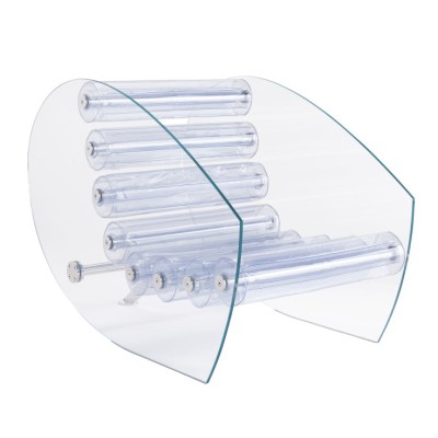 Design Sessel MW05 Transparent - Sitz schwarz - Glas - Handgefertigt in Frankreich Design Sessel MW05 Transparent - Sitz schwarz - Glas - Handgefertigt in Frankreich