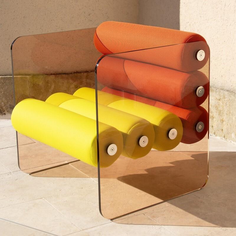 MW01 Design armchair - Foam Seat - Bronze PMMA