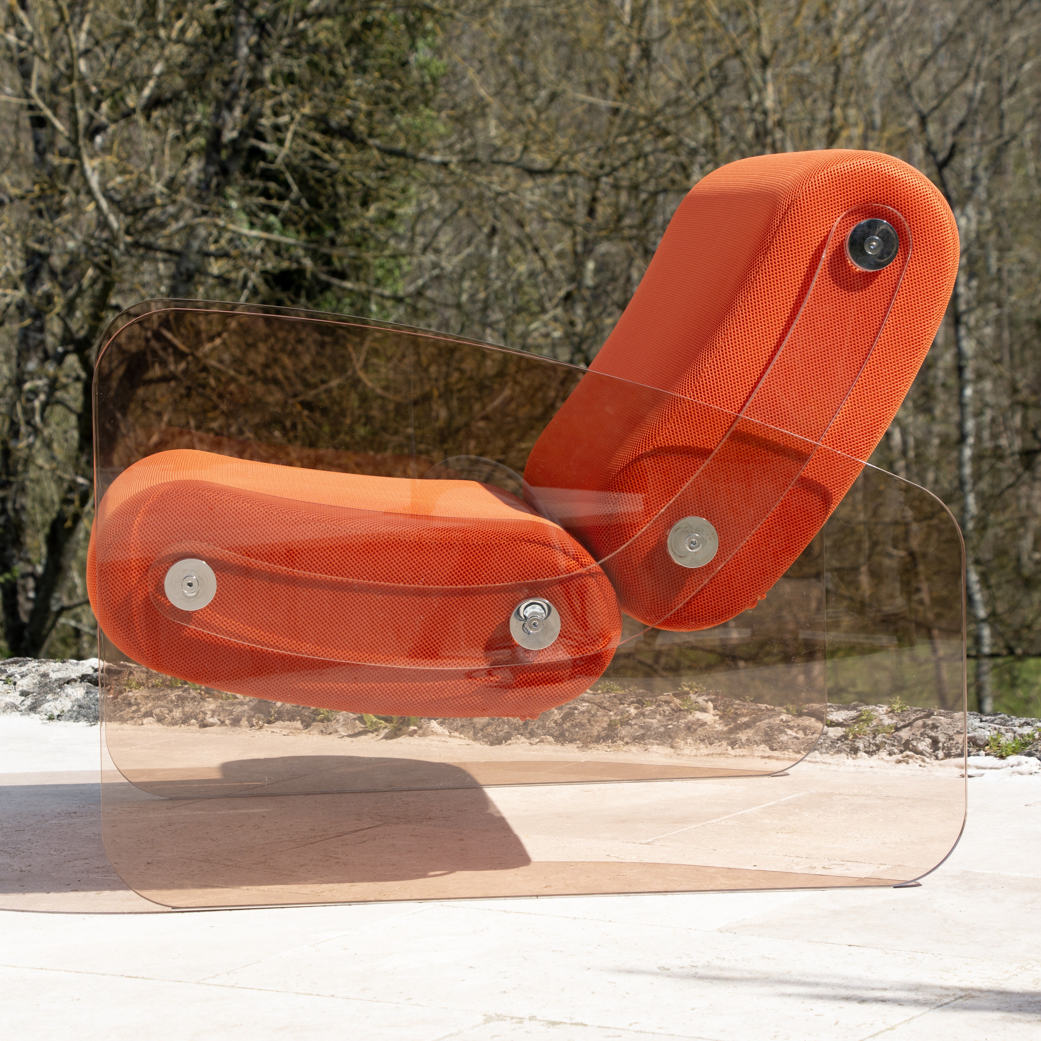 MW03 Design XL armchair - Foam Seat - Bronze acrylic glass