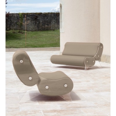 Fauteuil design MW06 en verre acrylique - Fait main en France. Fauteuil design MW06 en verre acrylique - Fait main en France.