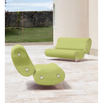 Fauteuil design MW06 en verre acrylique - Fait main en France. Fauteuil design MW06 en verre acrylique - Fait main en France.