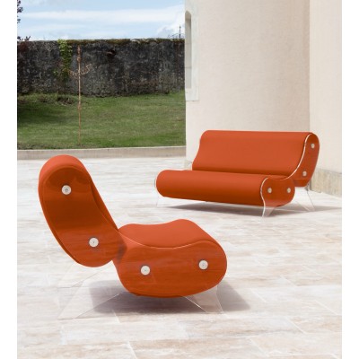 Fauteuil design MW06 en verre acrylique - Fait main en France.
