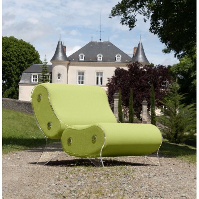 Fauteuil design MW06 en verre acrylique - Fait main en France. Fauteuil design MW06 en verre acrylique - Fait main en France.