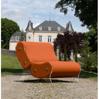 Fauteuil design MW06 en verre acrylique - Fait main en France.