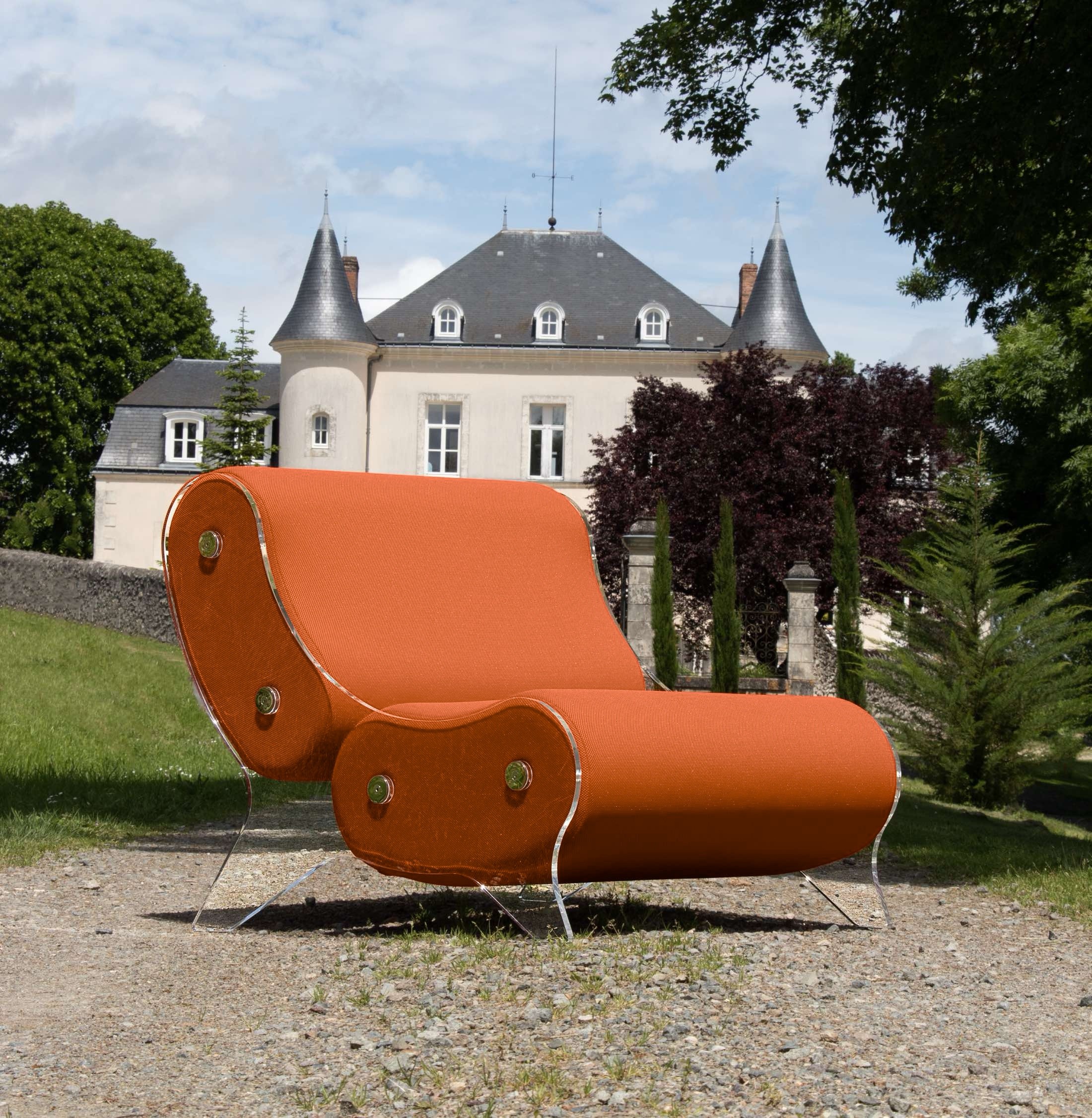 Armchair MW06 Design - acrylic glass - Handmade in France.