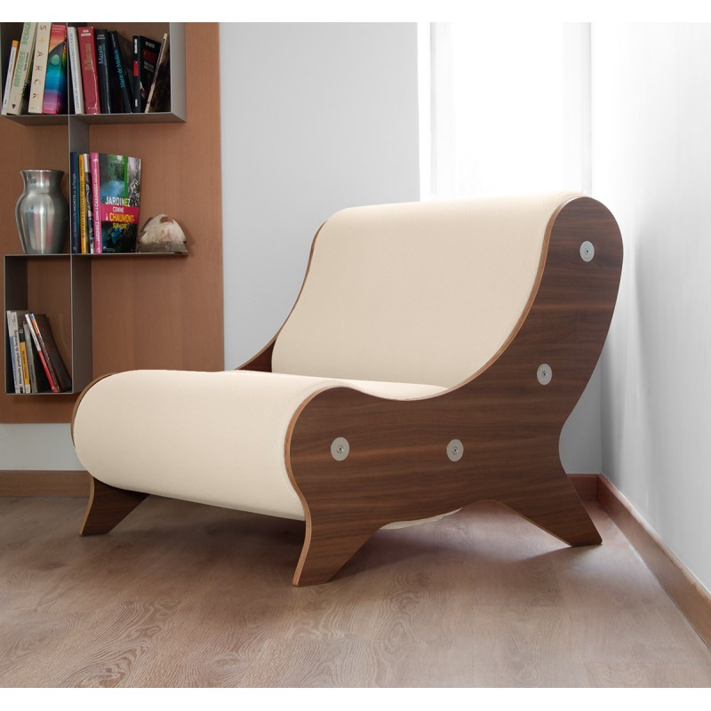 Armchair MW06 Design - Bois - Handmade in France.