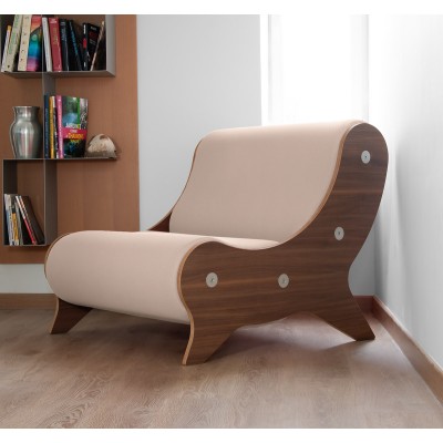 Armchair MW06 Design - Bois - Handmade in France.
