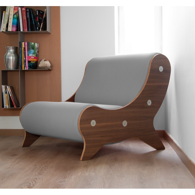 Armchair MW06 Design - Bois - Handmade in France.