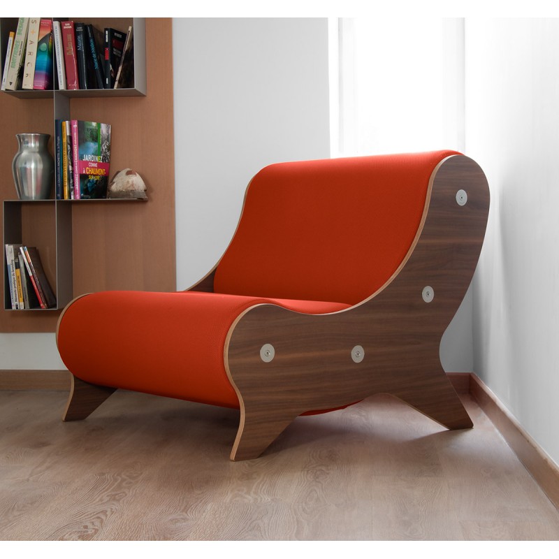 Armchair MW06 Design - Bois - Handmade in France.