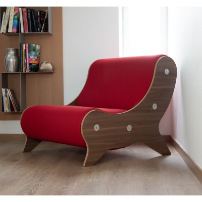 Armchair MW06 Design - Bois - Handmade in France.