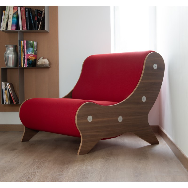 Armchair MW06 Design - Bois - Handmade in France.