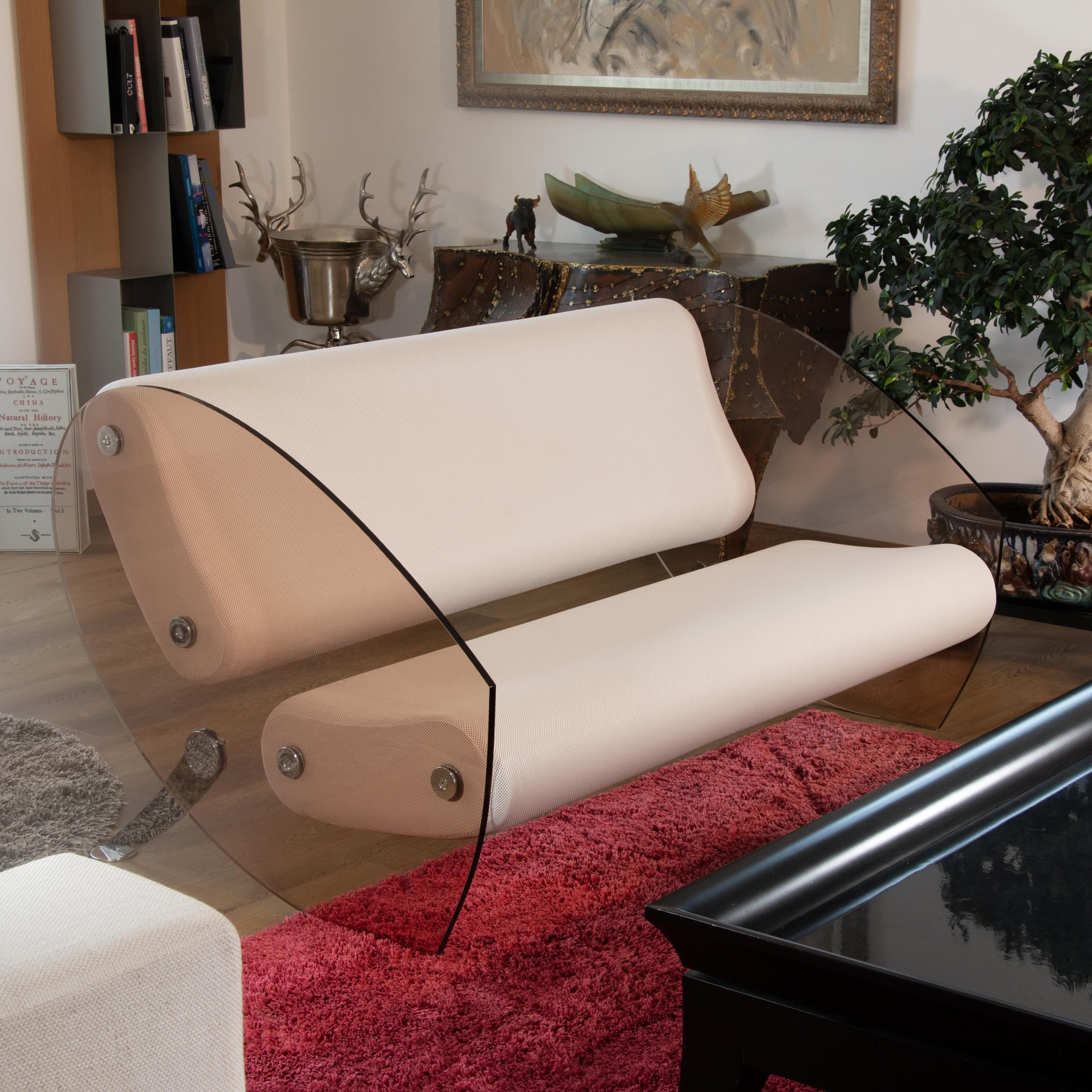Design sofa MW07 – Cast bronze PMMA panels, foam seat