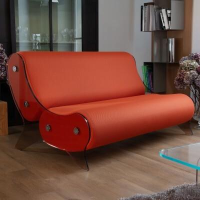 Canapé design MW06 en PMMA bronze - Fait main en France.