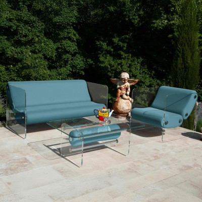 Designer-Sofa MW08 aus Acrylglas - Schaumstoffsitz - Handgefertigt in Frankreich. Designer-Sofa MW08 aus Acrylglas - Schaumstoffsitz - Handgefertigt in Frankreich.