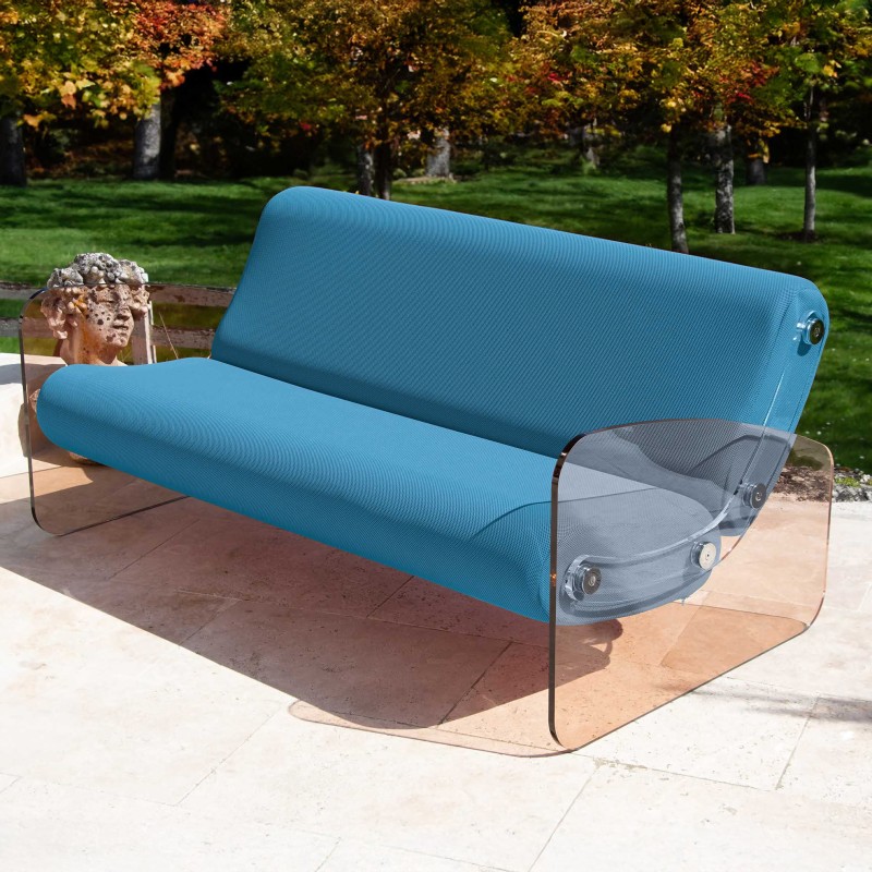 Designer-Sofa MW01 aus bronzefarbenem Acrylglas - Schaumstoffsitz - Handgefertigt in Frankreich. Designer-Sofa MW01 aus bronzefarbenem Acrylglas - Schaumstoffsitz - Handgefertigt in Frankreich.