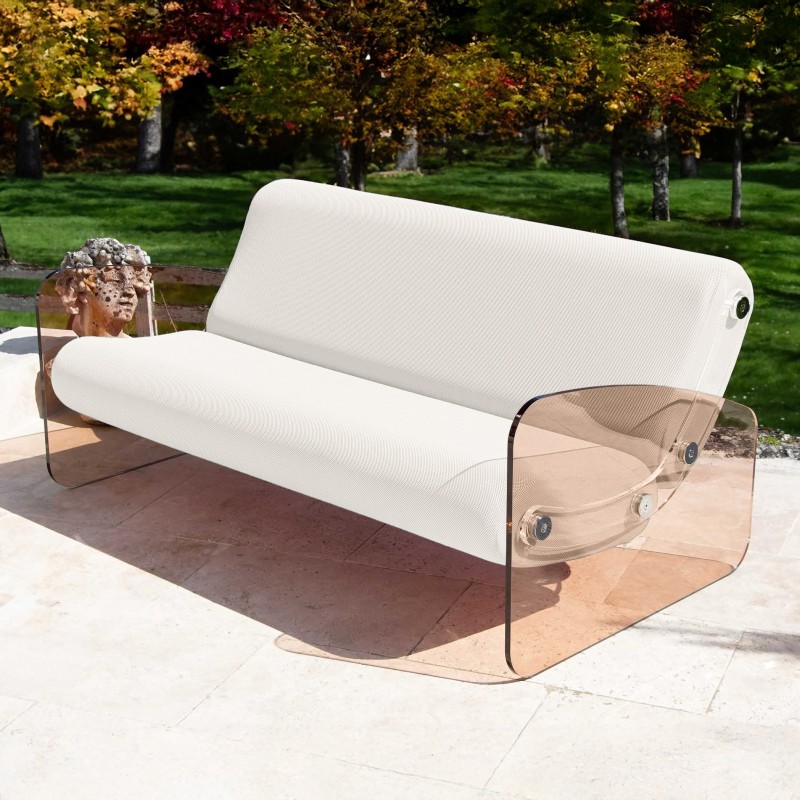 Designer-Sofa MW01 aus bronzefarbenem Acrylglas - Schaumstoffsitz - Handgefertigt in Frankreich. Designer-Sofa MW01 aus bronzefarbenem Acrylglas - Schaumstoffsitz - Handgefertigt in Frankreich.