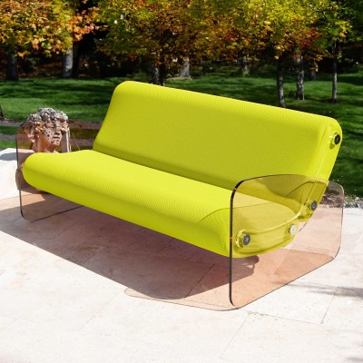 Designer-Sofa MW01 aus bronzefarbenem Acrylglas - Schaumstoffsitz - Handgefertigt in Frankreich. Designer-Sofa MW01 aus bronzefarbenem Acrylglas - Schaumstoffsitz - Handgefertigt in Frankreich.