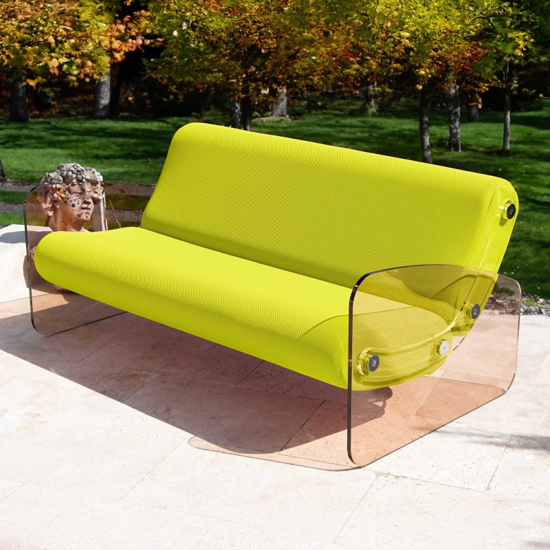 Designer-Sofa MW01 aus bronzefarbenem Acrylglas - Schaumstoffsitz - Handgefertigt in Frankreich. Designer-Sofa MW01 aus bronzefarbenem Acrylglas - Schaumstoffsitz - Handgefertigt in Frankreich.