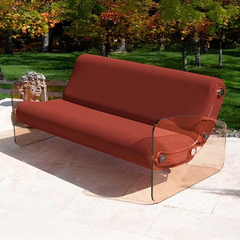 Designer-Sofa MW01 aus bronzefarbenem Acrylglas - Schaumstoffsitz - Handgefertigt in Frankreich. Designer-Sofa MW01 aus bronzefarbenem Acrylglas - Schaumstoffsitz - Handgefertigt in Frankreich.