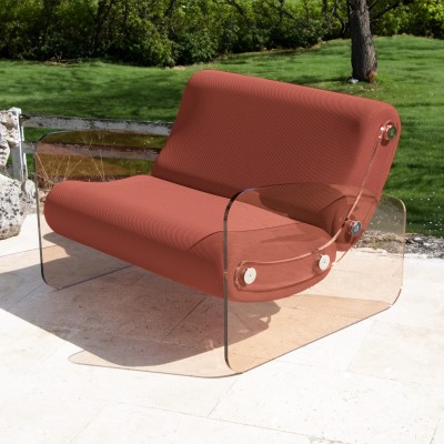 Designer-Sessel MW03 aus bronzefarbenem Acrylglas - Schaumstoffsitz - Handgefertigt in Frankreich. Designer-Sessel MW03 aus bronzefarbenem Acrylglas - Schaumstoffsitz - Handgefertigt in Frankreich.