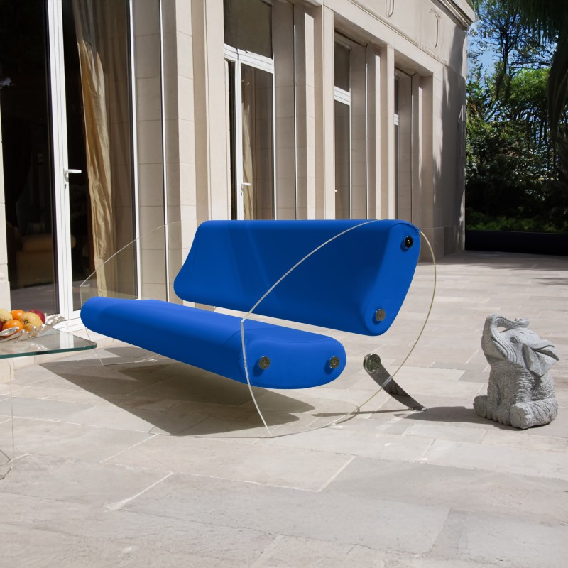 Designer-Sofa MW07 aus Acrylglas - Schaumstoffsitz - Handgefertigt in Frankreich. Designer-Sofa MW07 aus Acrylglas - Schaumstoffsitz - Handgefertigt in Frankreich.